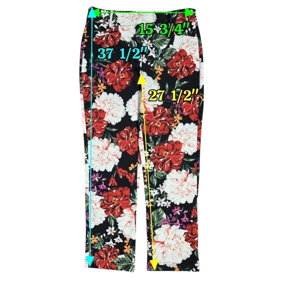 Alexia Admor Diana Floral Scuba Knit Straight Leg Trouser Romantic Wedding Guest - Picture 2 of 10